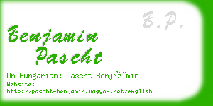 benjamin pascht business card